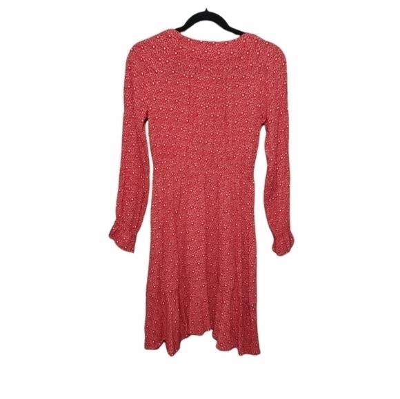 Anthropologie Maeve , Monaco long sleeve dress, color orange and white, … - Picture 3 of 6